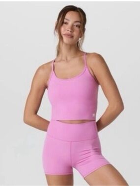 Vuori Pink Cropped Tank Top